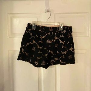 Express Black Lace Shorts 0